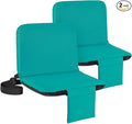 Sportneer Stadium Seats with Back Support: 6 Reclining Position Folding Bleacher Chairs with Back and Cushion - Padded Bleacher Seats with Shoulder Strap & Storage pocket for Events, Outdoors, Camping