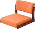 ELEFOCUS Tatami Floor Chair,Tatami Zaisu Meditation,Japanese Legless Floors Chairs,Meditation Chair with Back Support(Orange)