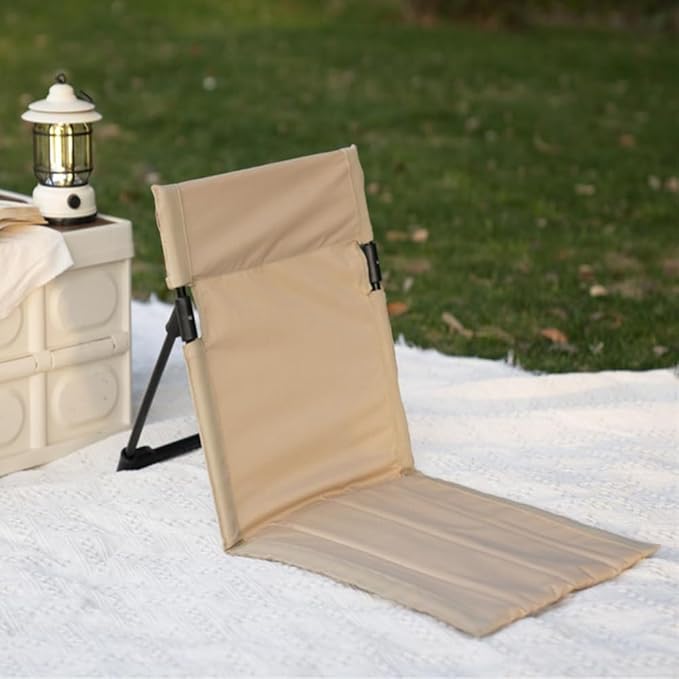 JQlabeit Ultra-Light Folding Camping Chair with Backrest,Outdoors Relaxing Floor Seat for SwimmingPool Beach Lawn Picnic Road Trips