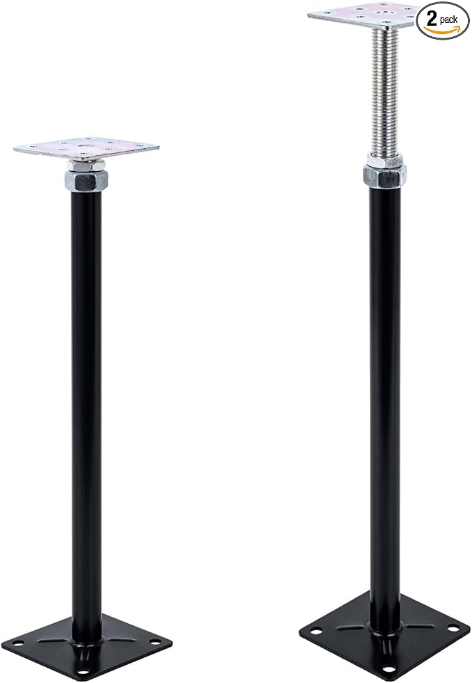 2-Pack Adjustable House Jack for The Floor, Adjustable Supports, Post 16" to 20"