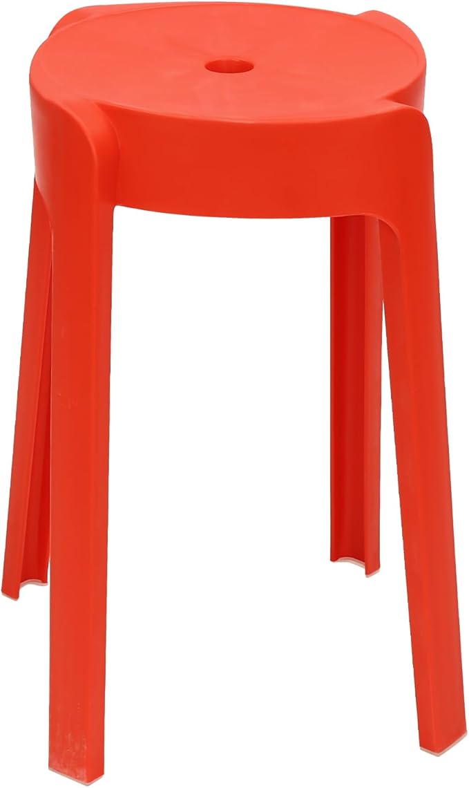 18 Inch Plastic Stackable Stools,10 Pcs Round Stack Nesting Stools,165 Capacity Portable Colorful Decoration Backless Chairs,for Kids Students Classroom Home Kitchen Garden