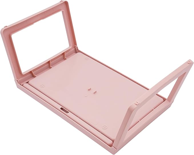 DUSNDULR 6 Pack Bed Tray Table, Foldable Laptop Desk Cute Serving Food Trays with Folding Legs & Charging Hole for Eating Reading Working (Pink)