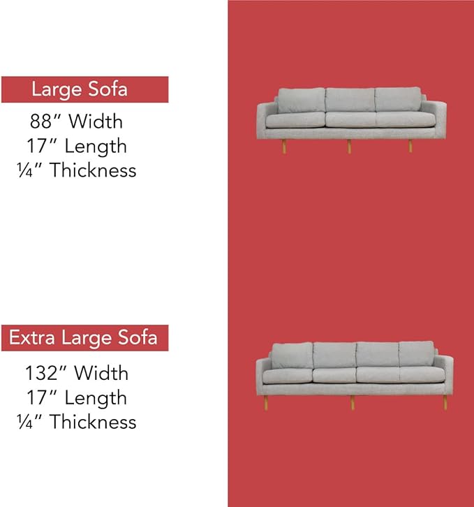 LAMINET Deluxe Extra Thick Sagging Furniture Cushion Support Insert| Seat Saver| New and Improved| Extend The Life of Your Sofa| 60% Thicker - Sofa - 17" L x 66" W