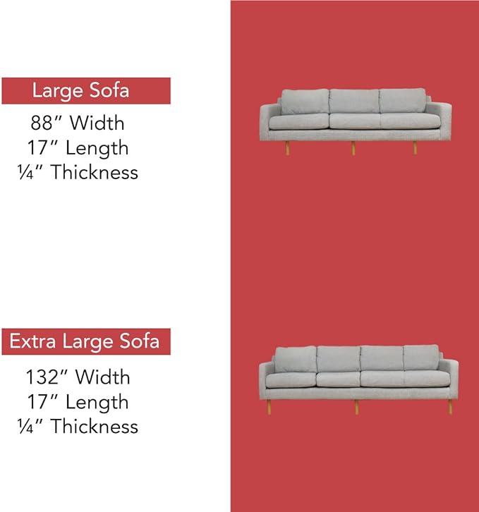 LAMINET Deluxe Extra Thick Sagging Furniture Cushion Support Insert- | Seat Saver| New and Improved| Extend The Life of Your Large Sofa | 60% Thicker-Large Sofa- Up to 88" Wide