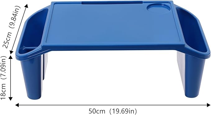 6 Pack Kids Lap Desk, Activity Tray with Storage - Stackable Plastic Lap Trays, Portable Writing & Drawing Table for Classroom, Bedroom, Homework, 19.69" L x 9.84" W x 7.1" H