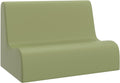 Children's Factory Small Contour Sofa, Mix-and-Match Kids Chairs, Sofas, Corner Ottomans and Cubes, Foam-Filled and Water-Resistant, Flexible Seating for Classroom Elementary, Sage Kids Couch