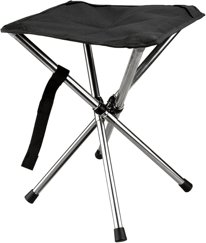 JVZI® Ultra-Light Backpacking Camping Stool - 275lbs Capacity, 1-Second Setup | Waterproof, Dual-Height Design for Camping, Bonfire,Fishing & Queues (1)