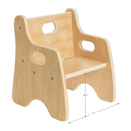 First Chair by Environments, 6.5 Inch Seat Height, Durable Wooden Chair for Support and Comfort for Toddlers, Great for Preschools, Classrooms, Daycares and Homes