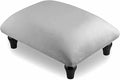 YOYETECO Small Foot Stool Ottoman with Stable Wood Legs Upholstered Footstool Padded Foot Rest Step Stool for High Beds Seat Chair Couch Sofa Patio Bedroom Living Room Office (5.9" H-Gray)