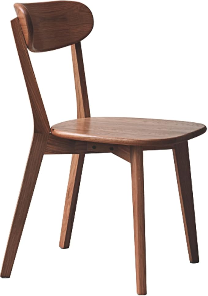 Bamskov 100% Solid Wood Dining Room Chairs - Practical Kitchen Chairs - Wood Chair for Dining Room, Kitchen (1, Walnut)
