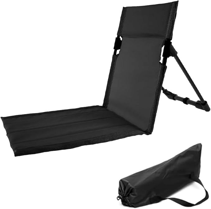 JQlabeit Ultra-Light Folding Camping Chair with Backrest,Outdoors Relaxing Floor Seat for SwimmingPool Beach Lawn Picnic Road Trips