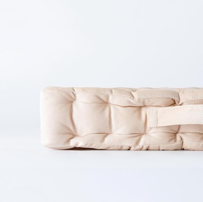 cuyfomr Floor Pillow, Square Floor Seating Pillow Cushion with Handle Thicken Portable Velvet Floor Pillow Cushion for Yoga Living Room Bedroom Home Decor (Pink,16.5×16.5×3.54in)
