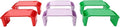 6 Pcs Kids Lap Desk Tray with Storage Slots, Activity Tray Portable Lap Desk Stackable for Kids Students Work Study School Classroom (Red/Green/Purple)