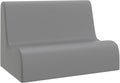 Children's Factory Small Contour Sofa, Mix-and-Match Kids Chairs, Sofas, Corner Ottomans and Cubes, Foam-Filled and Water-Resistant, Flexible Seating for Classroom Elementary, Gray Kids Couch