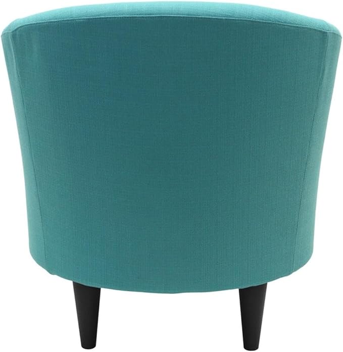 Pemberly Row 17.5" Traditional Fabric Club Chair in Carribean Blue