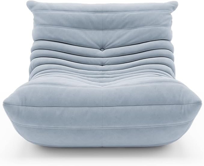 cebihy High-end Uncompressed Fireside Togo Chair, Bean Bag Chair, Foam Floor Sofa, Soft Lazy Lounge Sofa Couch, Armless Suede Fabric Cover Beanbag Accent Chairs for Living Room Bedroom Dorm Office