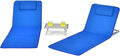 Nightcore 3-Piece Beach Chairs Set for Adults, Adjustable Lawn Chair with Side Table for Outdoor Relaxing & Sun Tanning, Portable & Folding Recline Chaise Lounge for Beach, Patio, Camping (Blue)