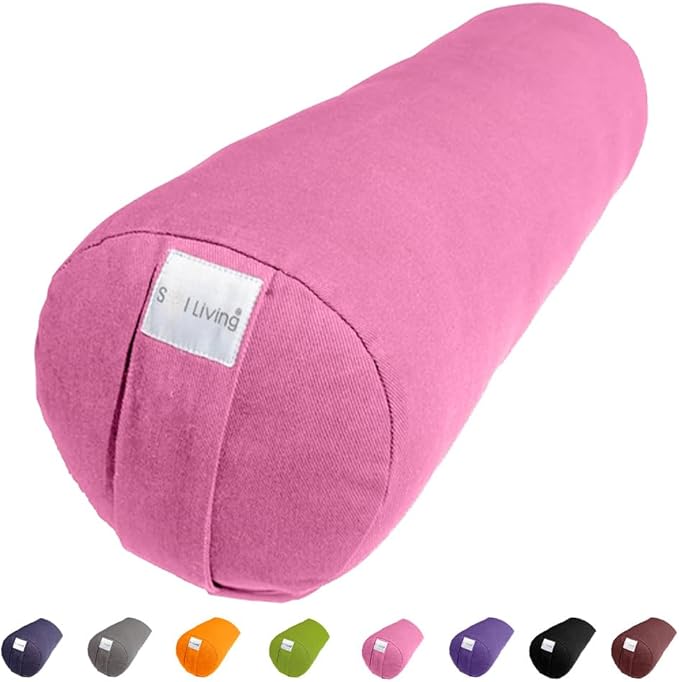 Sol Living Yoga Bolster Pillow Rectangular Meditation Cushion Cotton Meditation Accessories for Restorative Yoga Meditation Pillow Yoga Pillow Firm Body Pillow Bolster Pillow for Legs Removable Cover