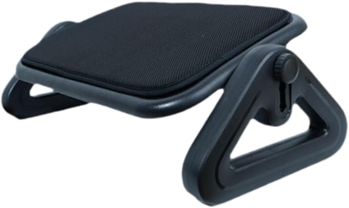 Foot Rest Under Desk Ergonomic Multifunctional for Office, Home, Travel Six Heights Adjustable Foot Stool for Office Gaming, Black