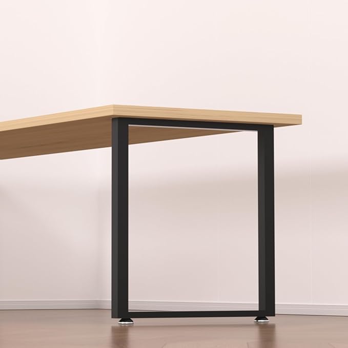 ALLCOS Metal Table Legs 30" Height 24" Wide Duty Desk Legs Dining Table Legs Black Metal Coffee Table Legs with Adjustable Feet Pads, Black, Set of 2
