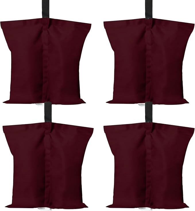 ABCCANOPY Canopy Weights 120 LBS Tent Sand Bags,4pcs-Pack (Burgundy)