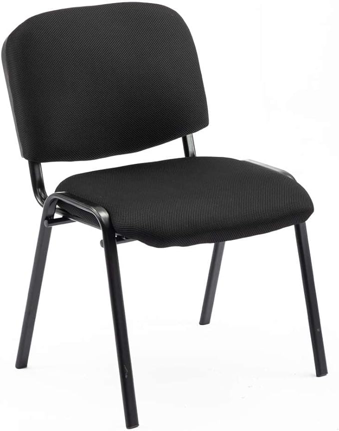 Black Comfort Office Waiting Room Stackable Chairs no Arms, Mesh Ergonomic Reception Chairs Set of 15, Conference Desk Guest Chair for Meeting Room, Lobby, Events, Hall