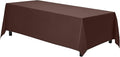 Gee Di Moda Rectangle Tablecloth - 90 x 132 Inch Chocolate Table Cloth for 6 Foot Tables with Floor-Length Drop - Heavy Duty Washable Fabric for Holiday Party, Dinner, Weddings & Baby Shower