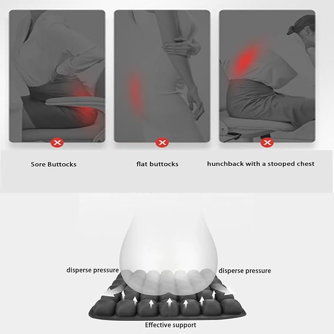 Inflatable Travel seat Cushion, Comfortable Airplane seat Cushion for Long Flights, Travel Cushion for Airplane, Office Chairs,Car and Wheelchair.Portable and Ergonomically Designed Cushion.