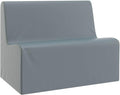 Children's Factory Large Contour Sofa, Mix-and-Match Kids Chairs, Sofas, Corner Ottomans and Cubes, Foam-Filled and Water-Resistant, Flexible Seating for Classroom Elementary, Fog Blue Kids Couch