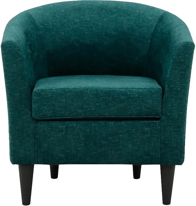 Pemberly Row 17.5" Traditional Polyester Fabric Club Chair in Teal