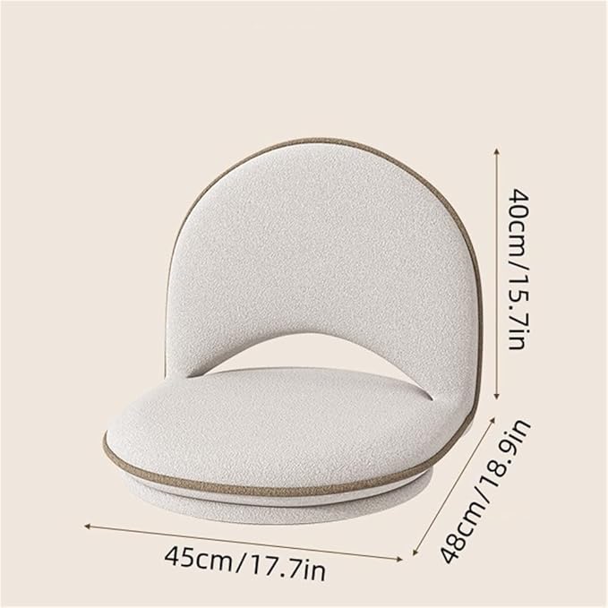 Folding Swivel Tatami Floor Chair with Back Support, Comfortable Meditation Chair, Lazy Sofa for Bedroom, Floor Seat, Floor Cushions for Adults(Pink)