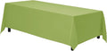 Gee Di Moda Rectangle Tablecloth - 90 x 132 Inch Apple Green Table Cloth for 6 Foot Tables with Floor-Length Drop - Heavy Duty Washable Fabric for Holiday Party, Dinner, Weddings & Baby Shower