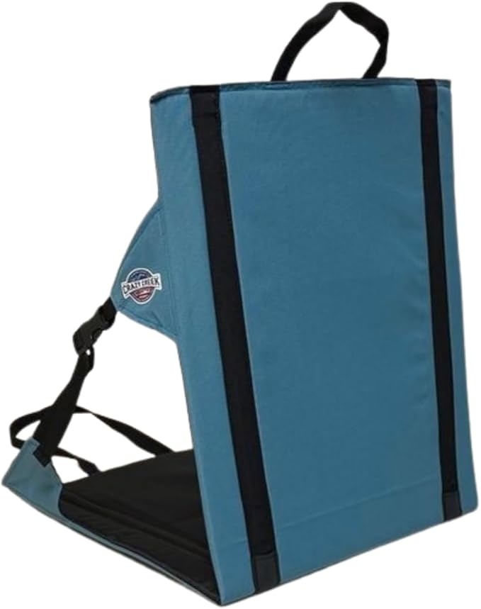 Crazy Creek Casual Line Chairs for Camping, Backpacking & More, High Density Foam Cushion, 250 LBS Weight Capacity, Adjustable Straps, Water-Resistant (Smokey Blue, Large)