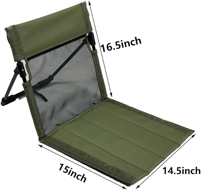 Portable Camping Chair with Mesh Backrest,Lightweight Foldable Beach Chair with Carry Bag for Swimming Poolside Sunbathing Picnic Lawn Road Trips (Green)