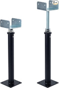 YXGJDP 2 Pack U-Shaped Floor Jack - Adjustable Steel Beam Support for 4x2, 4x4, 4x6 Joists Heavy Duty Screw Jack with U-Head Telepost & House Jack.15-19 Inch Adjustment Range.