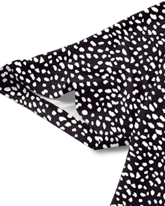 Poetsky Summer Womens Tunic Tops for Leggings with Pockets Short Sleeve Casual Long T Shirts S-3XL