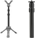 HUNTPAL Gun Rest Rifle Stand Tripod Shooting Stick for Range Table Bench Shooting Practice, Portable Adjustable Compact Aluminum Construction Gun Holder with 360° Swivel V Yoke Head