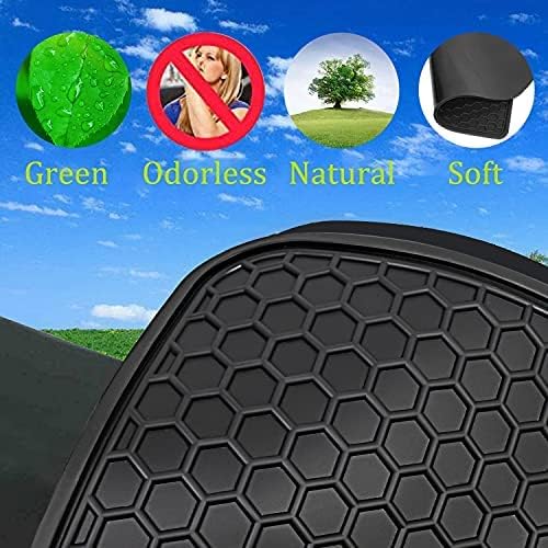 Car Floor Mats Custom Fit for Volkswagen VW Atlas 2018-2025 with 2nd Row Bucket Seats Black Rubber Auto Liner Mats All Weather Protection Heavy Duty Odorless