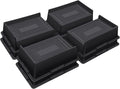 ANNKUT Bed Risers 2 Inch Heavy Duty,Oversized Couch Risers, Extra Wide Furniture Risers for Sofa Table Desk Headboard Chair Lifting,Rectangle Risering Blocks Support 6000 lbs(8 Pack Black)