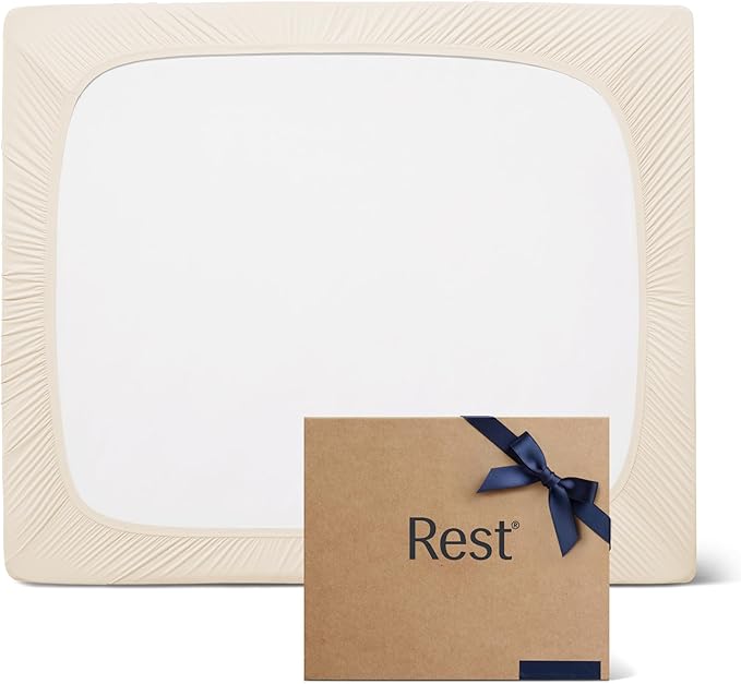 REST® Evercool®+ Fitted Sheet, King Size, Snow Ivory, 15" Deep (up to 18’’), Breathable Bedding for Hot Sleeper and Night Sweats, Bed Sheet with Ionic+ Self-Cleaning Silver Yarn for Sensitive Skin