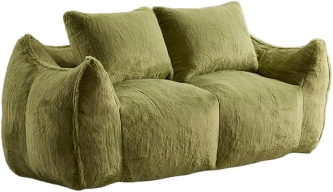 KEIKI Giant Bean Bag Couch for Adults, Oversized Loveseat, 2 Seater Fireside Chair, Comfy Lazy Floor Sofa, Cozy Reading Chair with Pillows for Living Room, Bedroom, No Assembly Required