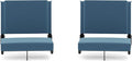 Flash Furniture Grandstand Portable Stadium Seats for Bleachers or Benches, Folding Padded Stadium Chairs with Handle, Pack of 2, 500 lb. Weight Capacity, Teal