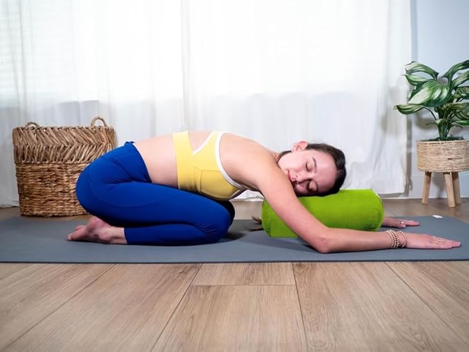 Sol Living Yoga Bolster Pillow Rectangular Meditation Cushion Cotton Meditation Accessories for Restorative Yoga Meditation Pillow Yoga Pillow Firm Body Pillow Bolster Pillow for Legs Removable Cover