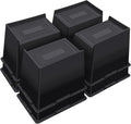 ANNKUT Bed Risers 6 Inch Heavy Duty,Oversized Couch Risers, Extra Wide Furniture Risers for Sofa Table Desk Headboard Chair Lifting,Rectangle Risering Blocks Support 6000 lbs(8 Pack Black)