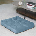 Velvet Floor Pillow,Square Large Pillows Seating for Adults, Tufted Cushions for Meditation, Yoga Tatami Living Room Chair Booster, Machine-Washable & Dryer-Safe, Pastel Blue, 22x22 Inch