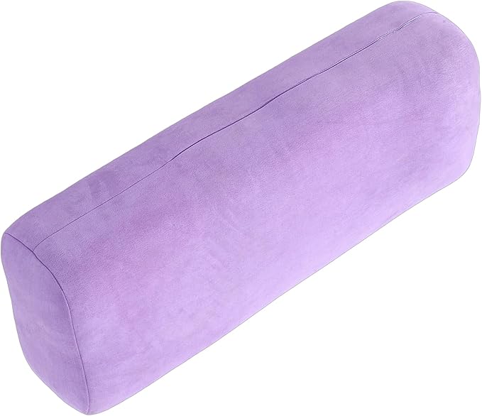 Diydeg Meditation Cushion, Comfortable Floor Pillow with 3 Layer Sponge Core for Yoga and Relaxation, Supportive Back Spine Hip Pad, Washable Suede Cover with Handle (Purple)