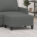Footstool Dark Grey Polyester Compact Footrest Rectangular,Foot Rests-349348