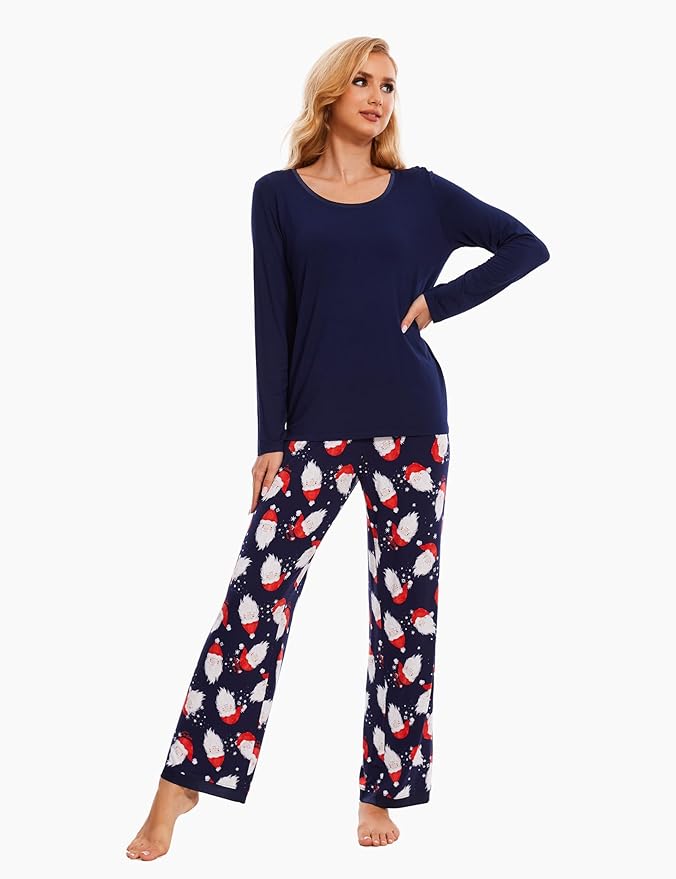 GYS Viscose from Bamboo Women's Pajama Sets Super Soft Long Sleeve Sleepwear Comfy Winter Pjs Sets S-4X