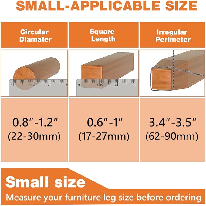 BAIPOK 36Pcs Round Chair Leg Floor Protectors with Felt Bottom, Silicone Chair Leg Covers Caps for Hardwood Floors, Dining Room Bar stools Leg Protectors, Reduce Noise & No Scratch, Clear, Small