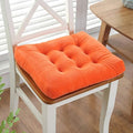 vctops Velvet Solid Chair Pad Super Soft Plush Washable Square Seat Cushion for Kitchen Dining Room (Orange,16" x 16")